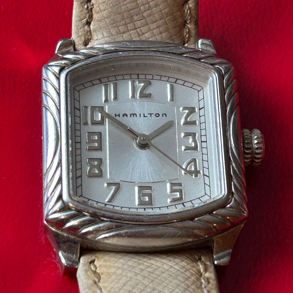 Hamilton Swiss-made Stainless Steel watch with Hamilton Leather Strap